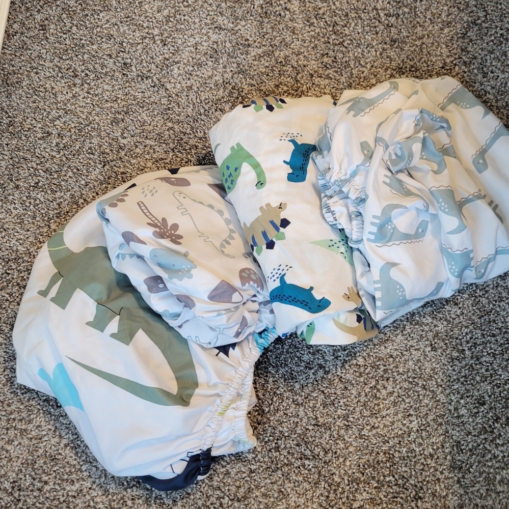 Bundle Of 4 Fitted Standard Crib Sheets